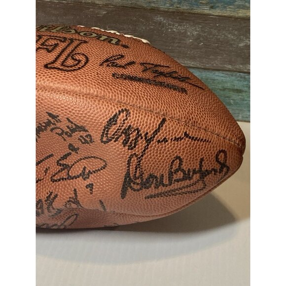 Vtg Autographed Signed Football Doesn’t Hold Air Dan Marino Tony Siragusa +more - Picture 7 of 16